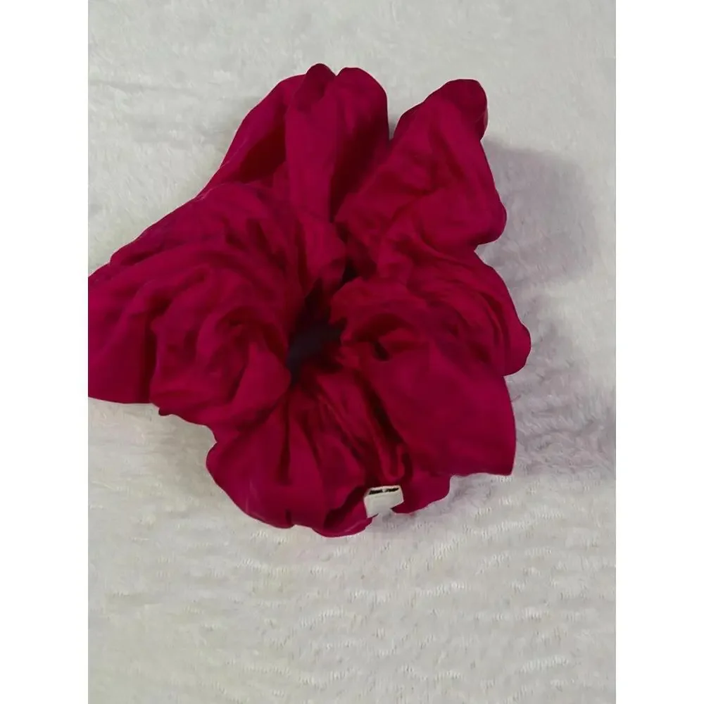 XXL Red Jumbo Women Charmeuse Satin Scrunchie Elastic Valentines Day, Birthday